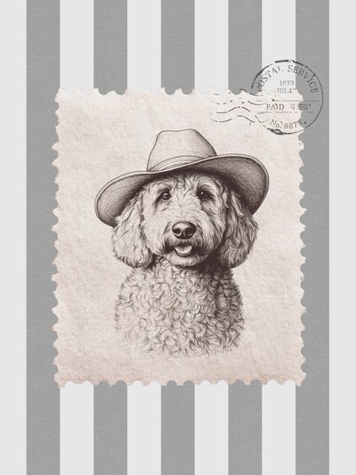 Goldendoodle Cowboy-stempel door Jolly and Dash