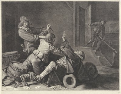 Gevecht in een interieur door Jonas Suyderhoef