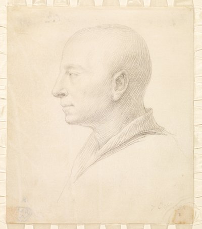Zelfportret in profiel, 7 oktober 1732 door Jonathan Richardson
