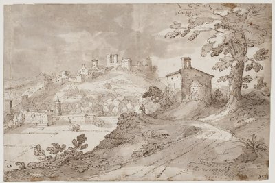 Stadsaanleg met stadsmuur door Joos de II Momper