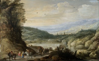 Landschap door Joos or Josse de The Younger Momper