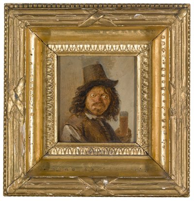 Portret van een man die een drankje vasthoudt door Joos van Craesbeeck