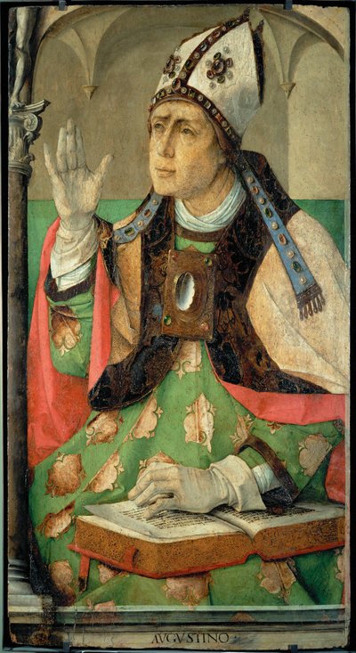 Augustinus, heilige, vader van de kerk ... door Joos van Gent (fl.1460-75)