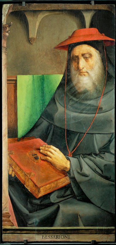 Kardinaal Bessarion, humanist en geleerde uit Byzantium ... door Joos van Gent (fl.1460 75)