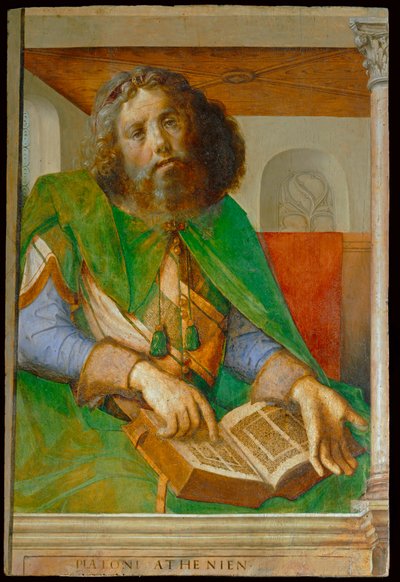 Platon, Grieks filosoof ... door Joos van Gent (fl.1460-75)