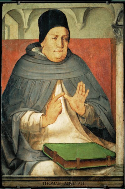 Thomas van Aquinus, "Doctor Angelicus", heilige, kerkleraar ... door Joos van Gent (fl.1460-75)