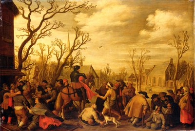 Sint Maarten snijdt een deel van zijn mantel af voor een bedelaar door Joost Cornelisz Droochsloot