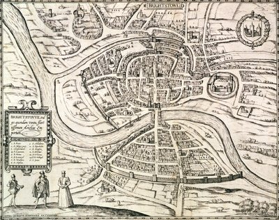 Kaart van Bristol, uit 