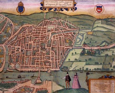 Kaart van Rouen, uit 