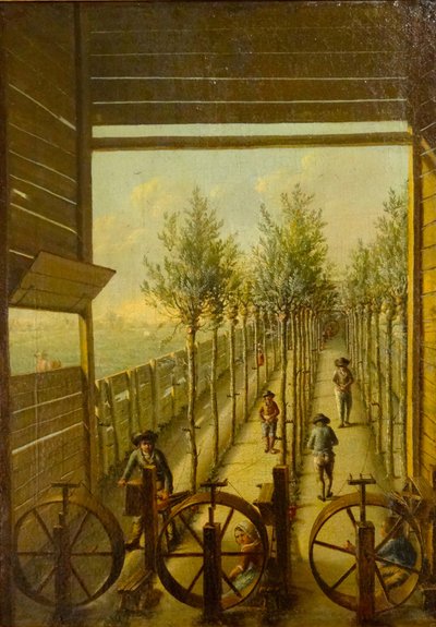 Kleingarenbaan aan het Jaagpad te Gouda in 1795 door Joris Herst