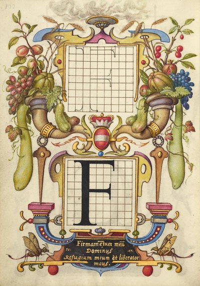 Handleiding voor het construeren van de letter F door Joris Hoefnagel