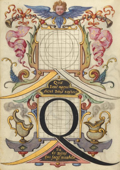 Handleiding voor het construeren van de letter Q door Joris Hoefnagel