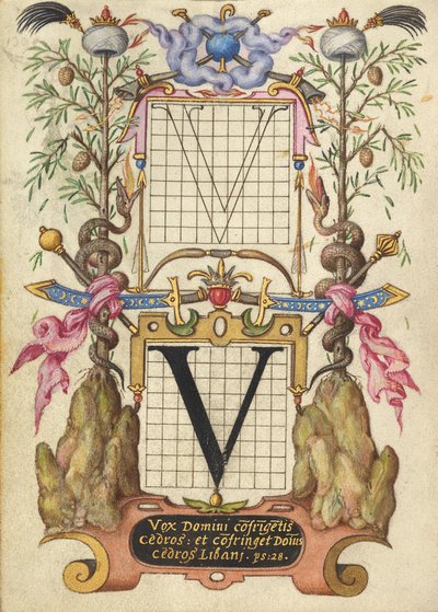 Handleiding voor het construeren van de letter V door Joris Hoefnagel