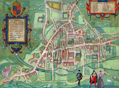 Kaart van Cambridge, uit 