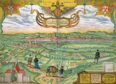 Kaart van Regensburg, uit 