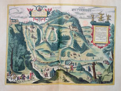 Uitzicht op de Zebrzydowski Calvarieberg, uit 