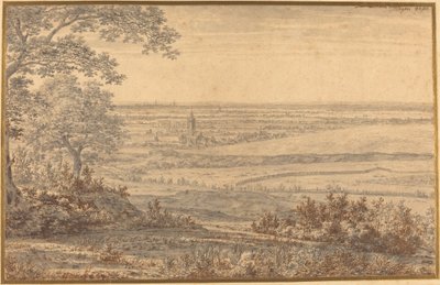 Uitgestrekt Landschap Gezien vanaf de Rand van een Bos door Joris van der Haagen