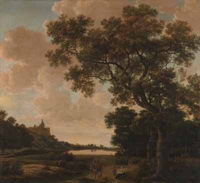 Landschap met de Schwanenburg, Kleef door Joris van der Haagen