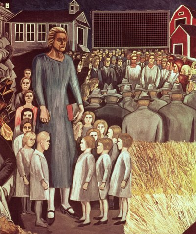 Anglo-Amerika, uit Het Epos van de Amerikaanse Beschaving door José Clemente Orozco