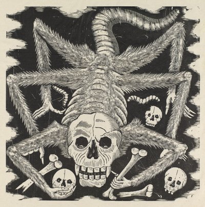 Calavera huertista, c.1914, gedrukt 1930 door José Guadalupe Posada