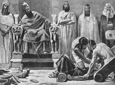 Zedekia wordt Geblinddoekt en naar Babylon gebracht, 586 v.Chr. door Jose (after) Villegas y Cordero
