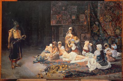 In de Harem, 1884 door Jose Gallegos Arnosa