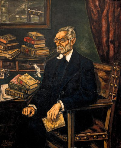 Miguel de Unamuno, schilderij door Jose Gutierrez Solana door Jose Gutierrez Solana