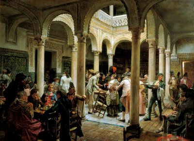 Het café door Jose Jimenes Aranda