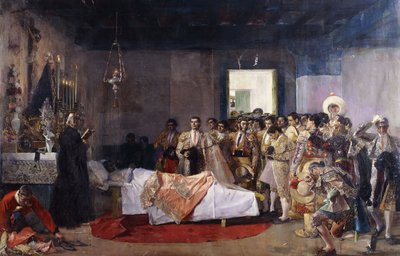 De dood van de stierenvechter; La Muerte del Torero door Jose Villegas Cordero