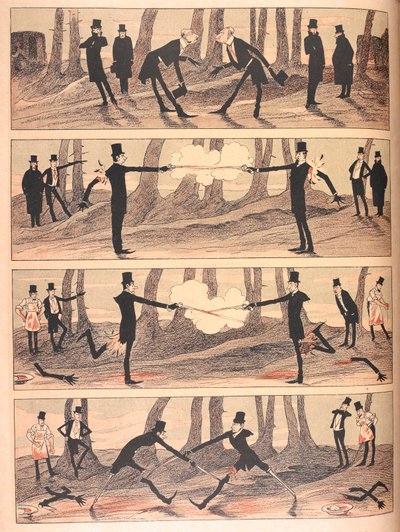 Een duel met strenge voorwaarden. door Josef Benedikt engl