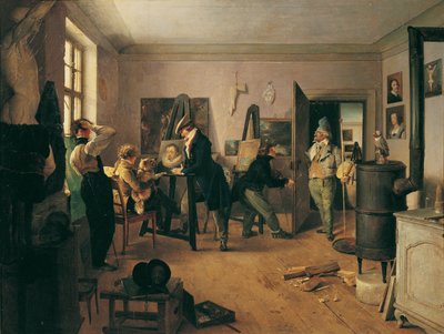 De scholierenkamer door Josef Danhauser