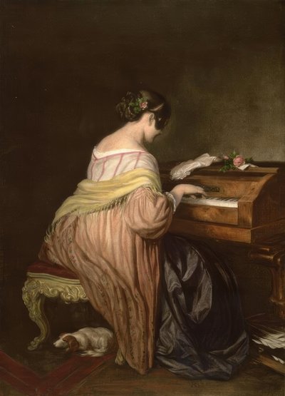 De pianiste door Josef Danhauser