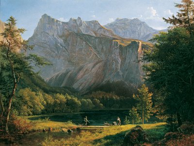 Het achterste Langbathmeer door Josef Feid