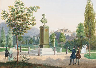 Het monument van aartshertog Rudolf, kardinaal-aartsbisschop van Olmütz in Ischl door Josef Hafner