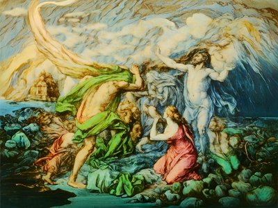Ark van Noach en de zondvloed door Josef Johann Michel