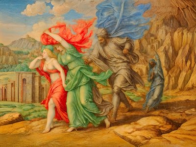 Vlucht uit Sodom en Gomorra door Josef Johann Michel