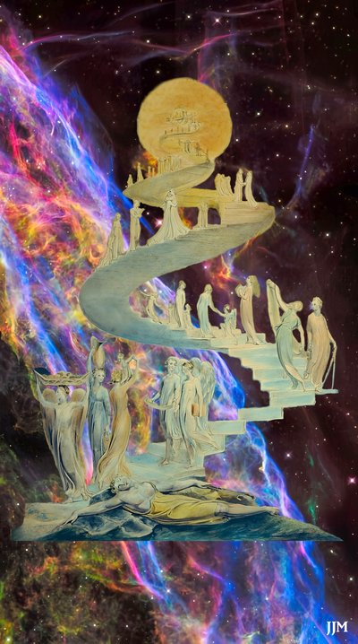 JJM-hercreatie: Blake-W_Jacobs Droom+JWST door Josef Johann Michel