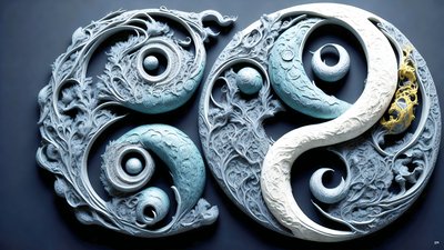 Yin en Yang concept _02 door Josef Johann Michel