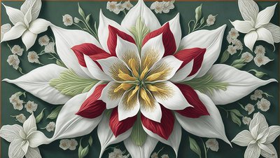 mandala: Amaryllis elementen_01 door Josef Johann Michel