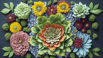mandala: Kalanchoë elementen_01 door Josef Johann Michel
