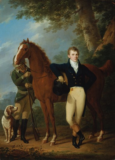 De klokkengieter Johann Caspar Hofbauer met paard en jager door Josef Kreutzinger
