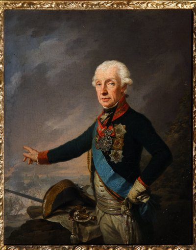 Portret van Veldmaarschalk Generaal-Generaal Prins A. Suvorov. Schilderij van Josef Kreuzinger (1757-1829) door Josef Kreuzinger