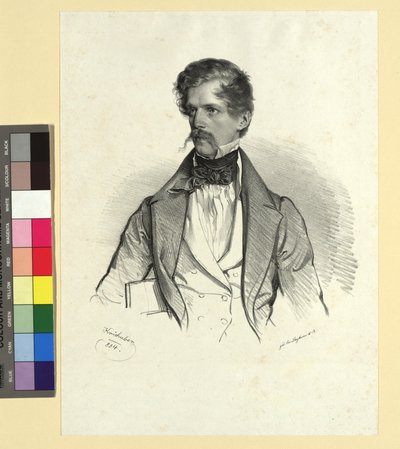Baron Anton v. Doblhoff door Josef Kriehuber