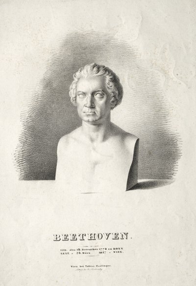 Buste van Ludwig van Beethoven door Josef Kriehuber