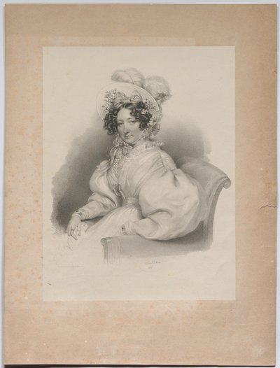 Gabrielle Auersperg, geboren Lobkowitz door Josef Kriehuber