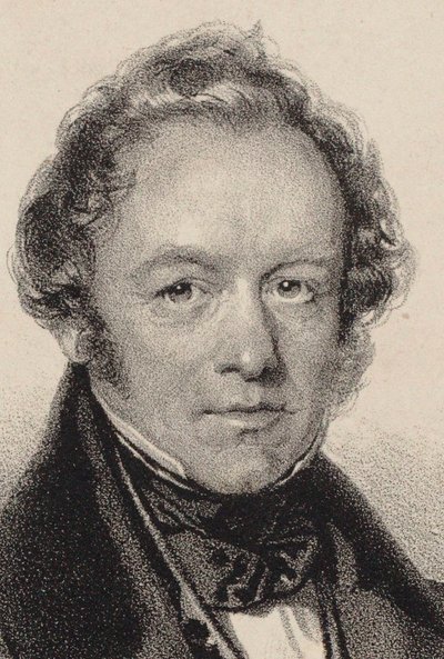 Portret van de componist Peter Joseph von Lindpaintner 1791-1856, ca. 1830 door Josef Kriehuber