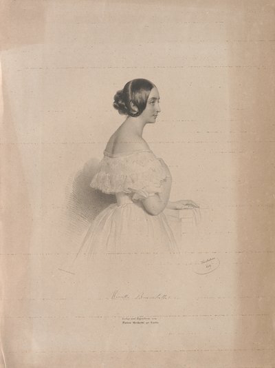 Portret van de operazangeres Marietta Brambilla 1807-1875 door Josef Kriehuber