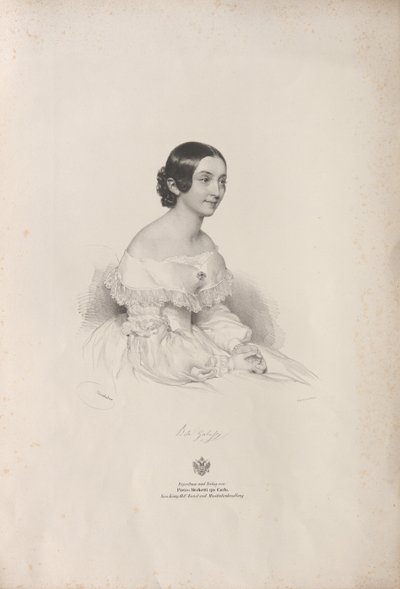 Portret van de operazangeres Rita Gabussi 1810-1891, 1840 door Josef Kriehuber