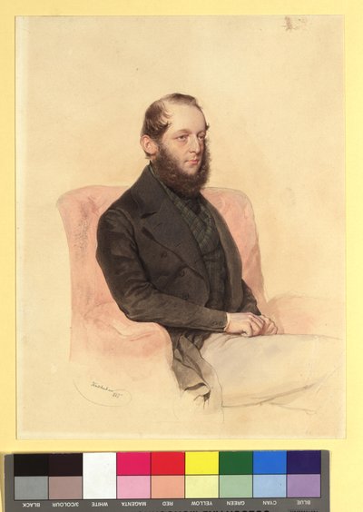 Graaf Wilhelm Clemens Westphalen zu Fürstenberg (1818-1883) door Josef Kriehuber
