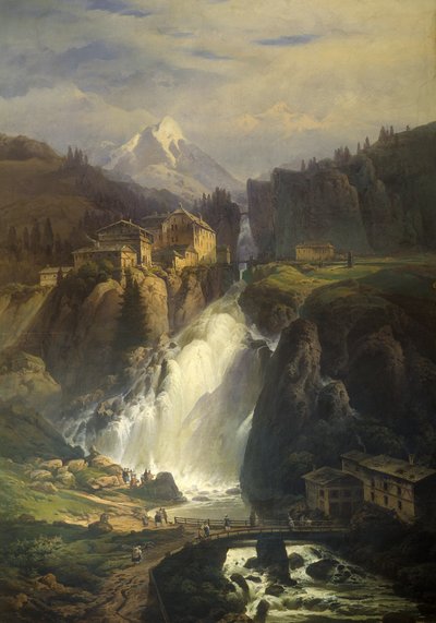 Uitzicht op Bad Gastein door Josef Matěj Navrátil